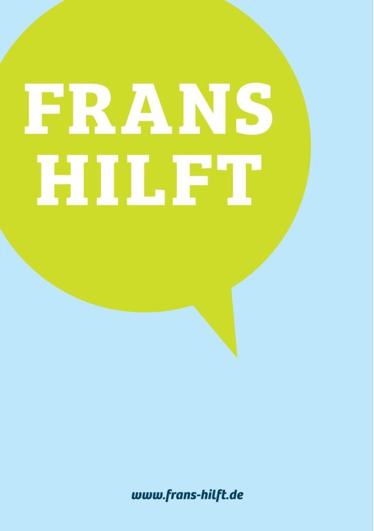 Deckblatt Flyer "FRANS hilft"